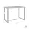 Armen Living Felicia Outdoor Patio Bar Height Dining Table in Aluminum 840254333123 - alternate 3